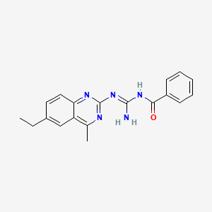 N-Benzoyl-N'-(6-ethyl-4-methyl-quinazolin-2-yl)-guanidine