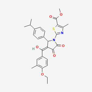 methyl 2-{3-[(4-ethoxy-3-methylphenyl)carbonyl]-4-hydroxy-5-oxo-2-[4-(propan-2-yl)phenyl]-2,5-dihydro-1H-pyrrol-1-yl}-4-methyl-1,3-thiazole-5-carboxylate