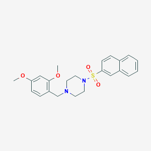 molecular formula C23H26N2O4S B15034404 1-(2,4-Dimethoxybenzyl)-4-(naphthalen-2-ylsulfonyl)piperazine 