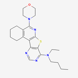 N-butyl-N-ethyl-8-morpholin-4-yl-11-thia-9,14,16-triazatetracyclo[8.7.0.02,7.012,17]heptadeca-1,7,9,12,14,16-hexaen-13-amine