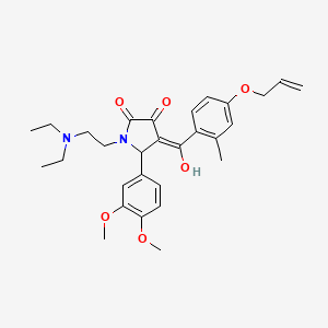 molecular formula C29H36N2O6 B15034449 1-[2-(diethylamino)ethyl]-5-(3,4-dimethoxyphenyl)-3-hydroxy-4-{[2-methyl-4-(prop-2-en-1-yloxy)phenyl]carbonyl}-1,5-dihydro-2H-pyrrol-2-one 