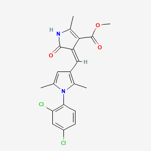 molecular formula C20H18Cl2N2O3 B15034469 methyl (4Z)-4-{[1-(2,4-dichlorophenyl)-2,5-dimethyl-1H-pyrrol-3-yl]methylidene}-2-methyl-5-oxo-4,5-dihydro-1H-pyrrole-3-carboxylate 