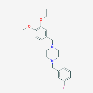 1-(3-Ethoxy-4-methoxybenzyl)-4-(3-fluorobenzyl)piperazine