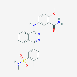 2-Methoxy-5-({4-[4-methyl-3-(methylsulfamoyl)phenyl]phthalazin-1-yl}amino)benzamide