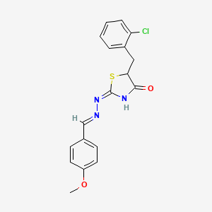 (2E)-5-(2-chlorobenzyl)-2-[(2E)-(4-methoxybenzylidene)hydrazinylidene]-1,3-thiazolidin-4-one