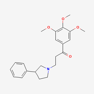 3-(3-Phenylpyrrolidin-1-yl)-1-(3,4,5-trimethoxyphenyl)propan-1-one