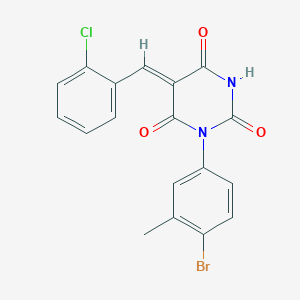 (5Z)-1-(4-bromo-3-methylphenyl)-5-(2-chlorobenzylidene)pyrimidine-2,4,6(1H,3H,5H)-trione