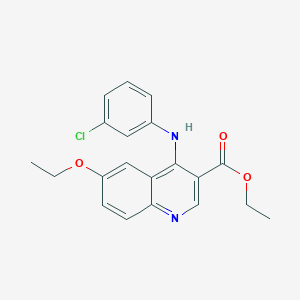 Ethyl 4-[(3-chlorophenyl)amino]-6-ethoxyquinoline-3-carboxylate