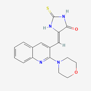 molecular formula C17H16N4O2S B15034573 (4Z)-4-{[2-(morpholin-4-yl)quinolin-3-yl]methylidene}-2-sulfanyl-4H-imidazol-5-ol 