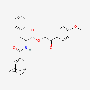 2-(4-methoxyphenyl)-2-oxoethyl N-(tricyclo[3.3.1.1~3,7~]dec-1-ylcarbonyl)phenylalaninate