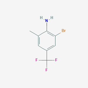 molecular formula C8H7BrF3N B1503459 2-Bromo-6-methyl-4-(trifluoromethyl)aniline 