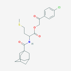 2-(4-Chlorophenyl)-2-oxoethyl 2-[(1-adamantylcarbonyl)amino]-4-(methylsulfanyl)butanoate