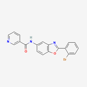 N-[2-(2-bromophenyl)-1,3-benzoxazol-5-yl]pyridine-3-carboxamide