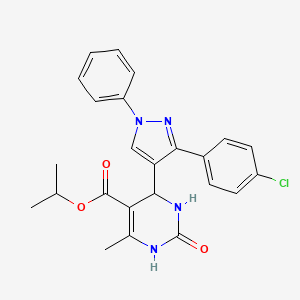 propan-2-yl 4-[3-(4-chlorophenyl)-1-phenyl-1H-pyrazol-4-yl]-6-methyl-2-oxo-1,2,3,4-tetrahydropyrimidine-5-carboxylate