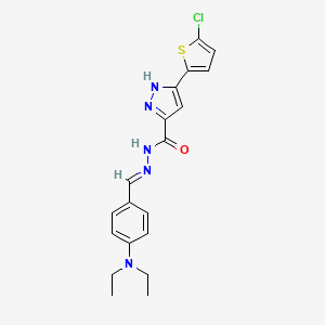 5-(5-Chlorothiophen-2-yl)-N'-(4-(diethylamino)benzylidene)-1H-pyrazole-3-carbohydrazide