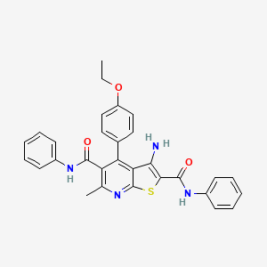 3-amino-4-(4-ethoxyphenyl)-6-methyl-N,N'-diphenylthieno[2,3-b]pyridine-2,5-dicarboxamide