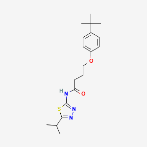 4-(4-tert-butylphenoxy)-N-[5-(propan-2-yl)-1,3,4-thiadiazol-2-yl]butanamide