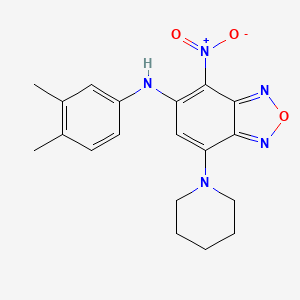 molecular formula C19H21N5O3 B15034728 N-(3,4-dimethylphenyl)-4-nitro-7-(piperidin-1-yl)-2,1,3-benzoxadiazol-5-amine 