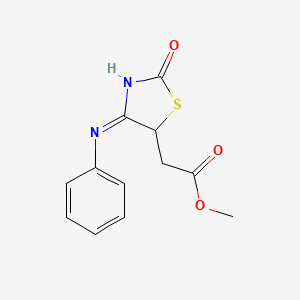 Methyl 2-[2-oxo-4-(phenylazamethylene)-1,3-thiazolidin-5-yl]acetate