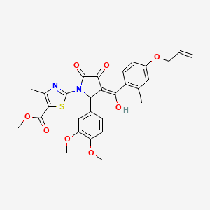 methyl 2-[2-(3,4-dimethoxyphenyl)-4-hydroxy-3-{[2-methyl-4-(prop-2-en-1-yloxy)phenyl]carbonyl}-5-oxo-2,5-dihydro-1H-pyrrol-1-yl]-4-methyl-1,3-thiazole-5-carboxylate