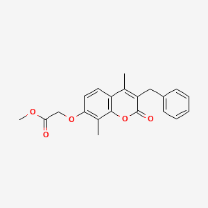 methyl 2-[(3-benzyl-4,8-dimethyl-2-oxo-2H-chromen-7-yl)oxy]acetate