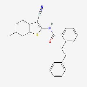 N-(3-cyano-6-methyl-4,5,6,7-tetrahydro-1-benzothiophen-2-yl)-2-(2-phenylethyl)benzamide