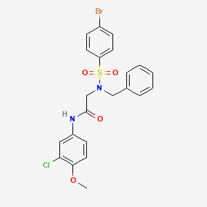 2-(N-Benzyl4-bromobenzenesulfonamido)-N-(3-chloro-4-methoxyphenyl)acetamide