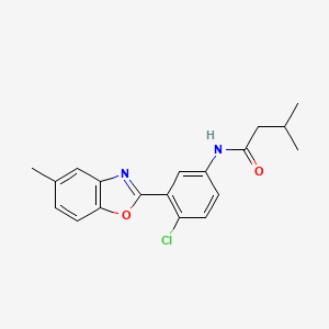 N-[4-chloro-3-(5-methyl-1,3-benzoxazol-2-yl)phenyl]-3-methylbutanamide