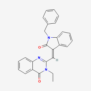 molecular formula C26H21N3O2 B15034842 2-[(Z)-(1-benzyl-2-oxo-1,2-dihydro-3H-indol-3-ylidene)methyl]-3-ethylquinazolin-4(3H)-one 