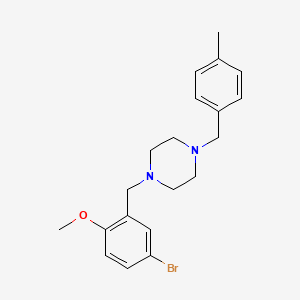 1-[(5-Bromo-2-methoxyphenyl)methyl]-4-[(4-methylphenyl)methyl]piperazine