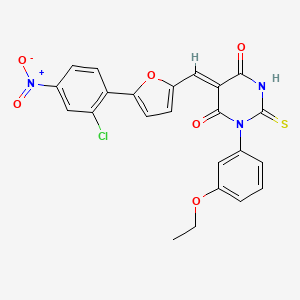 (5Z)-5-{[5-(2-chloro-4-nitrophenyl)furan-2-yl]methylidene}-1-(3-ethoxyphenyl)-2-thioxodihydropyrimidine-4,6(1H,5H)-dione