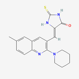 (4Z)-4-{[6-methyl-2-(piperidin-1-yl)quinolin-3-yl]methylidene}-2-sulfanyl-4H-imidazol-5-ol