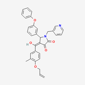 3-hydroxy-4-{[3-methyl-4-(prop-2-en-1-yloxy)phenyl]carbonyl}-5-(3-phenoxyphenyl)-1-(pyridin-3-ylmethyl)-1,5-dihydro-2H-pyrrol-2-one