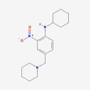 molecular formula C18H27N3O2 B1503503 N-cyclohexyl-2-nitro-4-(piperidin-1-ylmethyl)aniline CAS No. 509094-05-7