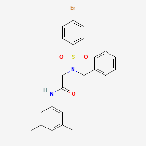 molecular formula C23H23BrN2O3S B15035037 2-(N-Benzyl4-bromobenzenesulfonamido)-N-(3,5-dimethylphenyl)acetamide 