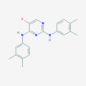 N,N'-bis(3,4-dimethylphenyl)-5-fluoropyrimidine-2,4-diamine