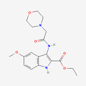 ethyl 5-methoxy-3-[(morpholin-4-ylacetyl)amino]-1H-indole-2-carboxylate