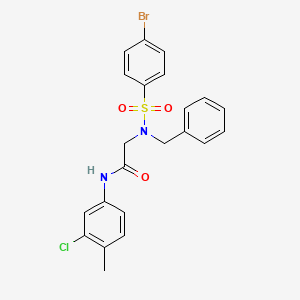 2-(N-Benzyl4-bromobenzenesulfonamido)-N-(3-chloro-4-methylphenyl)acetamide