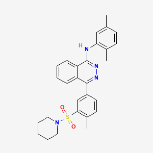 molecular formula C28H30N4O2S B15035069 N-(2,5-dimethylphenyl)-4-[4-methyl-3-(piperidin-1-ylsulfonyl)phenyl]phthalazin-1-amine 