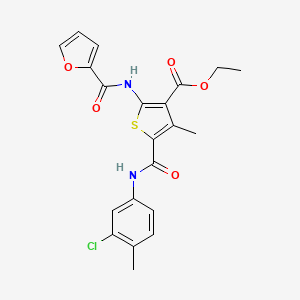 Ethyl 5-[(3-chloro-4-methylphenyl)carbamoyl]-2-[(furan-2-ylcarbonyl)amino]-4-methylthiophene-3-carboxylate