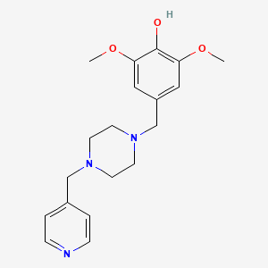 molecular formula C19H25N3O3 B15035099 2,6-Dimethoxy-4-{[4-(pyridin-4-ylmethyl)piperazin-1-yl]methyl}phenol 