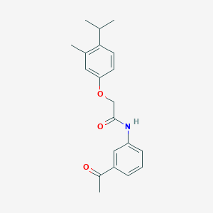 molecular formula C20H23NO3 B15035136 N-(3-acetylphenyl)-2-[3-methyl-4-(propan-2-yl)phenoxy]acetamide 