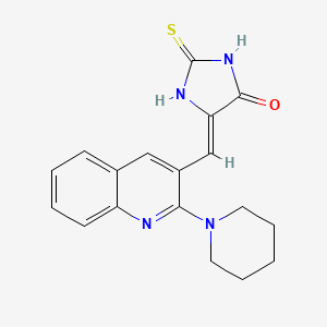 (4Z)-4-{[2-(piperidin-1-yl)quinolin-3-yl]methylidene}-2-sulfanyl-4H-imidazol-5-ol