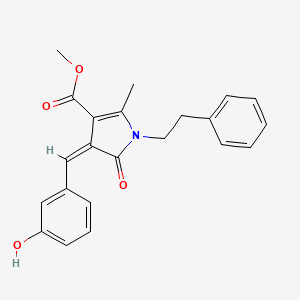 methyl (4Z)-4-(3-hydroxybenzylidene)-2-methyl-5-oxo-1-(2-phenylethyl)-4,5-dihydro-1H-pyrrole-3-carboxylate