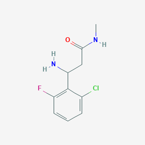 molecular formula C10H12ClFN2O B1503518 3-Amino-3-(2-chloro-6-fluorophenyl)-N-methylpropanamide 