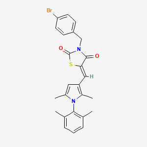 (5Z)-3-(4-bromobenzyl)-5-{[1-(2,6-dimethylphenyl)-2,5-dimethyl-1H-pyrrol-3-yl]methylidene}-1,3-thiazolidine-2,4-dione