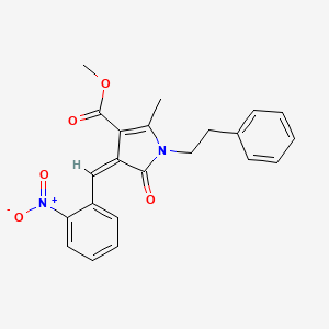 methyl (4Z)-2-methyl-4-(2-nitrobenzylidene)-5-oxo-1-(2-phenylethyl)-4,5-dihydro-1H-pyrrole-3-carboxylate