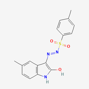 4-methyl-N'-[(3Z)-5-methyl-2-oxo-1,2-dihydro-3H-indol-3-ylidene]benzenesulfonohydrazide