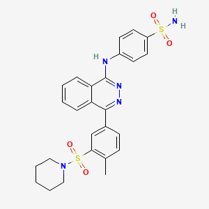 molecular formula C26H27N5O4S2 B15035244 4-({4-[4-Methyl-3-(piperidin-1-ylsulfonyl)phenyl]phthalazin-1-yl}amino)benzenesulfonamide 