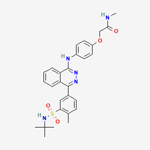 2-[4-({4-[3-(tert-butylsulfamoyl)-4-methylphenyl]phthalazin-1-yl}amino)phenoxy]-N-methylacetamide